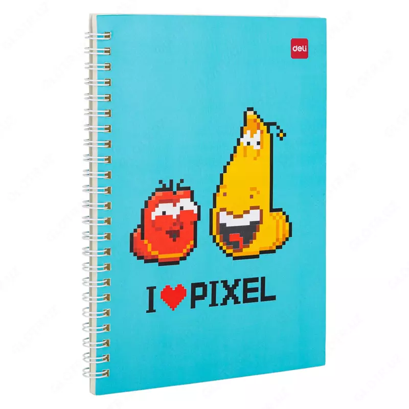 Eslatmalar uchun bloknot (chiziq) "Deli" A5, 60 varaq, qattiq qopqoq, plastmassa. spiral (Art. - 560-ELA-LX-01) Assortiment