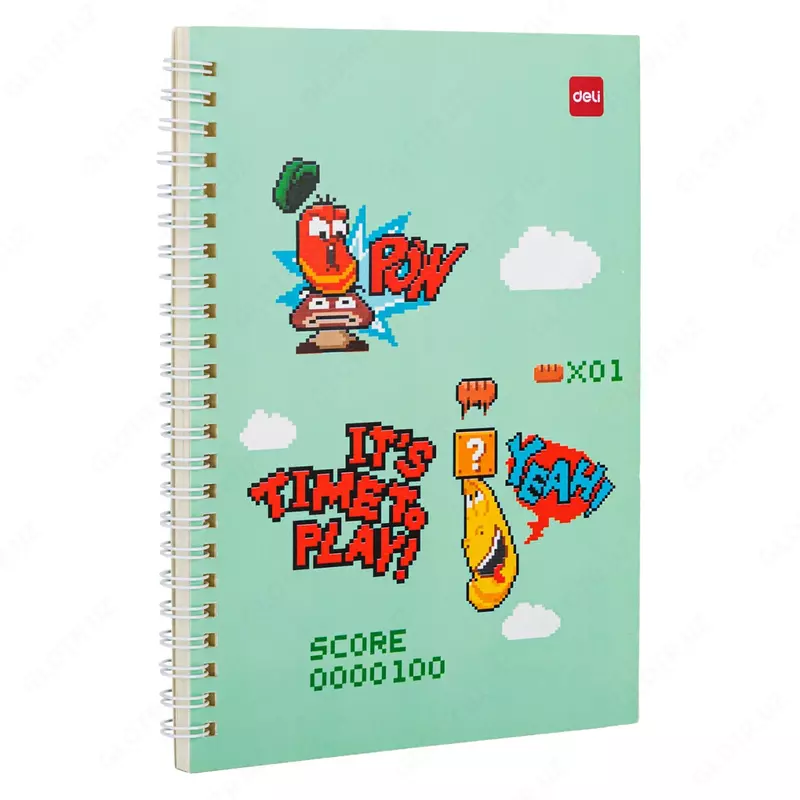 Eslatmalar uchun bloknot (chiziq) "Deli" A5, 60 varaq, qattiq qopqoq, plastmassa. spiral (Art. - 560-ELA-LX-01) Assortiment