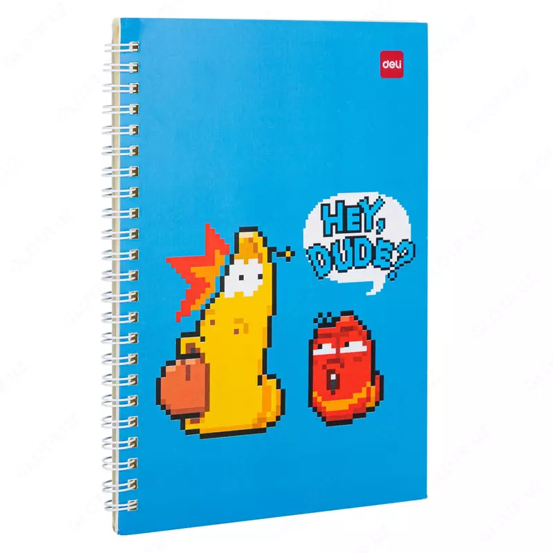 Eslatmalar uchun bloknot (chiziq) "Deli" A5, 60 varaq, qattiq qopqoq, plastmassa. spiral (Art. - 560-ELA-LX-01) Assortiment