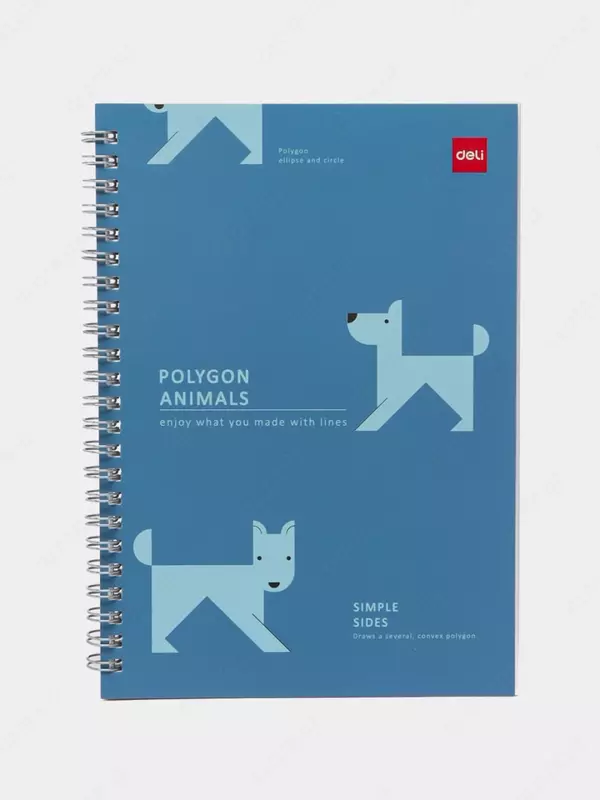 Блокнот для записей (линия) "Deli" А5, 60 л., твердая обложка, металлич. спираль (Арт. - 560-ELA-LX-04) Ассортимент