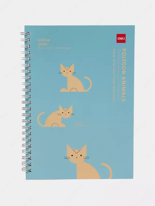 Блокнот для записей (линия) "Deli" А5, 60 л., твердая обложка, металлич. спираль (Арт. - 560-ELA-LX-04) Ассортимент