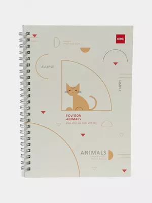 Блокнот для записей (линия) "Deli" А5, 60 л., твердая обложка, металлич. спираль (Арт. - 560-ELA-LX-04) Ассортимент