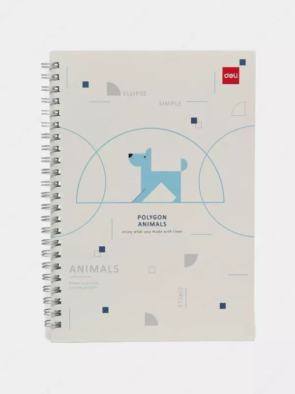 Блокнот для записей (линия) "Deli" А5, 60 л., твердая обложка, металлич. спираль (Арт. - 560-ELA-LX-04) Ассортимент