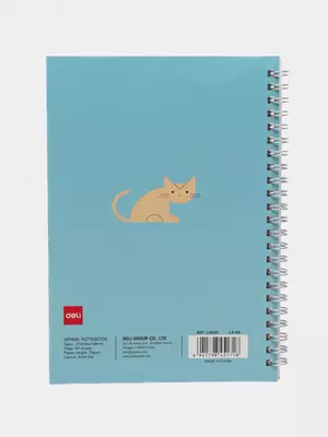 Блокнот для записей (линия) "Deli" А5, 60 л., твердая обложка, металлич. спираль (Арт. - 560-ELA-LX-04) Ассортимент