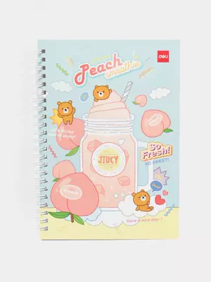 Блокнот для записей (линия) "Deli JIUCY" А5, 60 л., твердая обложка, пласт. спираль (Арт. - 560-ELA-LX-06)