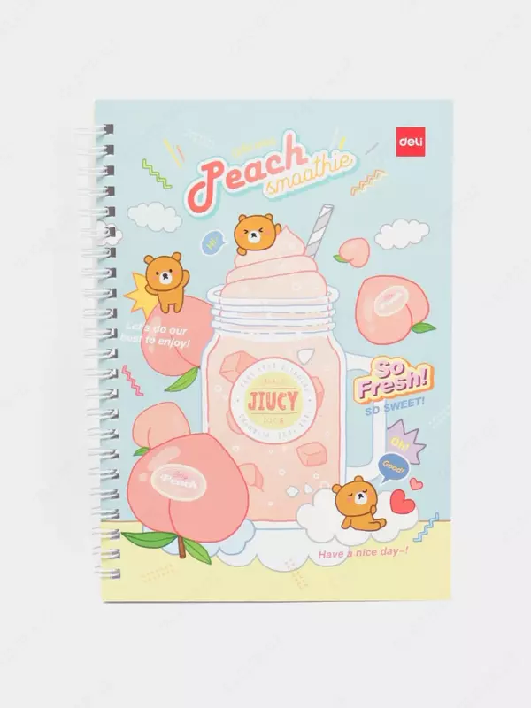 Блокнот для записей (линия) "Deli JIUCY" А5, 60 л., твердая обложка, пласт. спираль (Арт. - 560-ELA-LX-06)