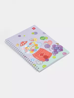 Блокнот для записей (линия) "Deli RAINBOW CANDY" А5, 60 л., твердая обложка, пласт. спираль (Арт. - 560-ELA-LX-06)