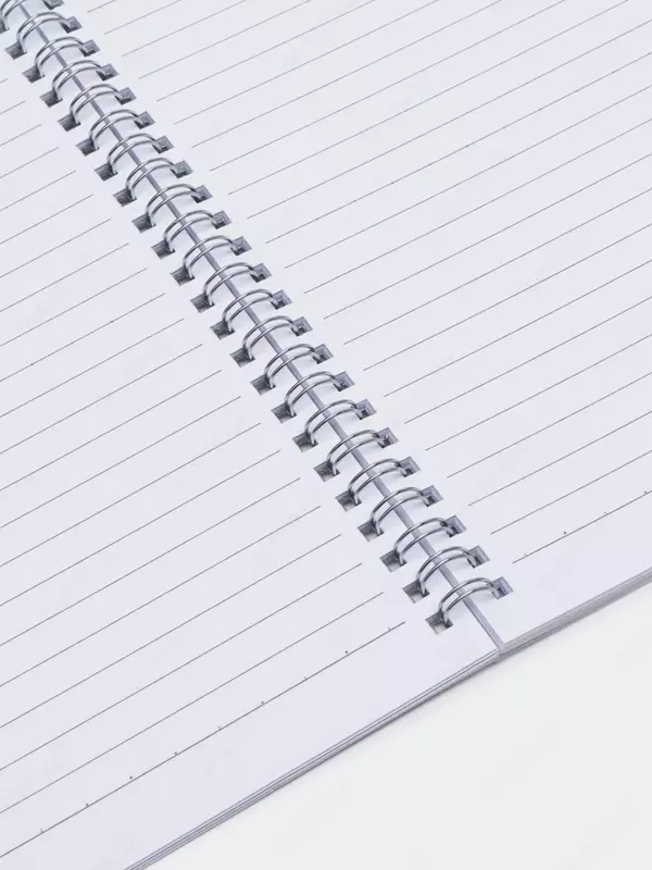 Блокнот  для записей (линия) "Deli" А5, 60 л., твердая пластиковая обложка, металлич. спираль (Арт. - 560-ELPA-LX-18) Прозрачный