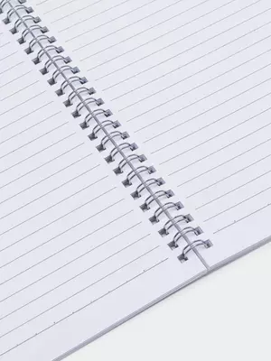 Блокнот  для записей (линия) "Deli" А5, 60 л., твердая пластиковая обложка, металлич. спираль (Арт. - 560-ELPA-LX-18) Прозрачный