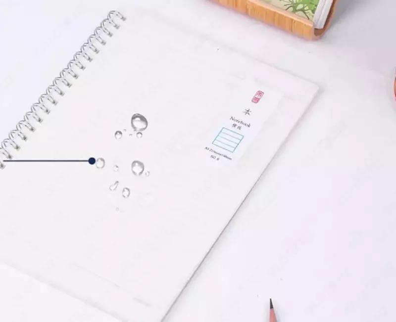 Блокнот  для записей (линия) "Deli" А5, 60 л., твердая пластиковая обложка, металлич. спираль (Арт. - 560-ELPA-LX-18) Прозрачный