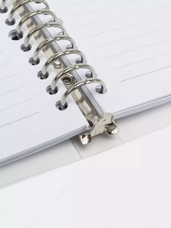 Блокнот для записей (линия) "Deli" А5, 60 л., твердая пластиковая обложка, металлич. спираль, замена внутр. блока (Арт. - 203-EN-cl) Прозрачный