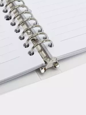 Блокнот для записей (линия) "Deli" А5, 60 л., твердая пластиковая обложка, металлич. спираль, замена внутр. блока (Арт. - 203-EN-cl) Прозрачный