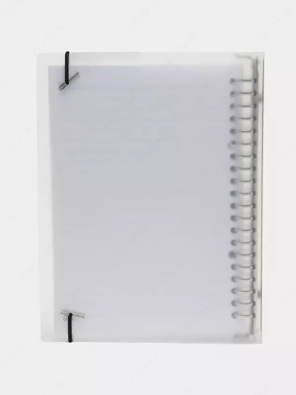 Блокнот для записей (линия) "Deli" А5, 60 л., твердая пластиковая обложка, металлич. спираль, замена внутр. блока (Арт. - 203-EN-cl) Прозрачный