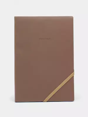 Блокнот для записей (клетка) "Deli Trouvaille" А5, 96 л., мягкая обложка, застежка-резинка, цветной срез стр. (Арт. - 002-N) Бежевый меланж