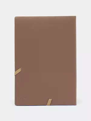 Блокнот для записей (клетка) "Deli Trouvaille" А5, 96 л., мягкая обложка, застежка-резинка, цветной срез стр. (Арт. - 002-N) Бежевый меланж