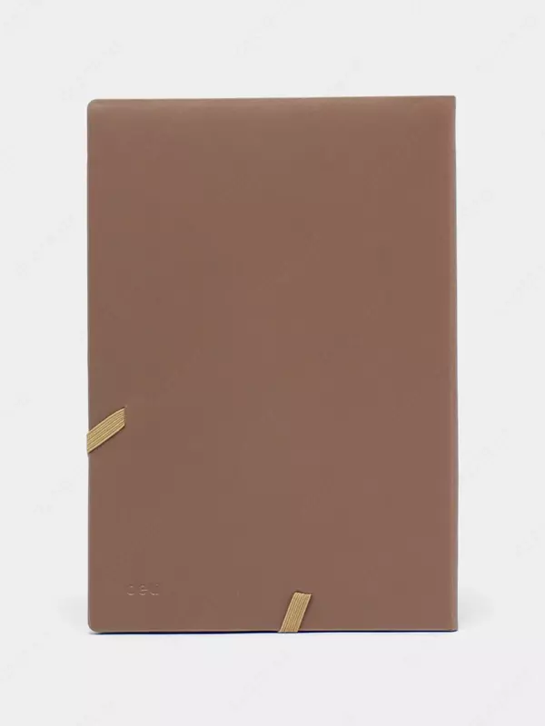 Notalar uchun bloknot (katakli) "Deli Trouvaille" A5, 96 l., yumshoq qopqoq, elastik yopilish, rangli kesilgan sahifa (Art. - 002-N) Bej melanj