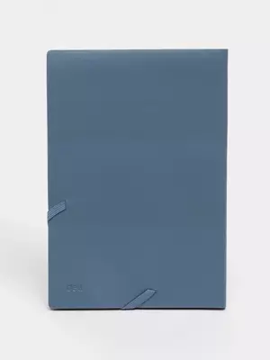 Блокнот для записей (клетка) "Deli Trouvaille" А5, 96 л., мягкая обложка, застежка-резинка, цветной срез стр. (Арт. - 002-N) Ледяной синий