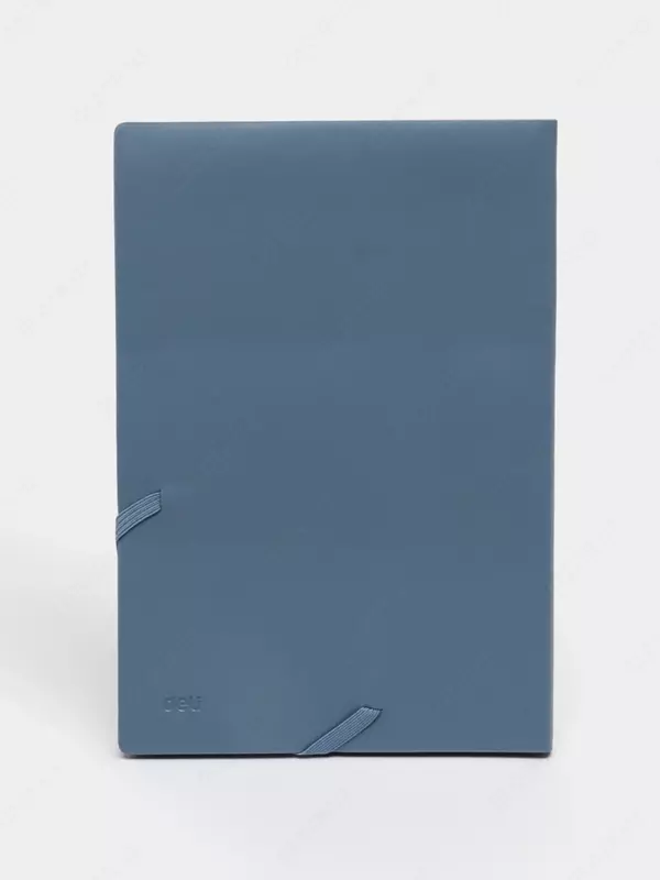 Блокнот для записей (клетка) "Deli Trouvaille" А5, 96 л., мягкая обложка, застежка-резинка, цветной срез стр. (Арт. - 002-N) Ледяной синий