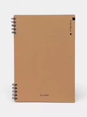 Noutbuk (chiziq) "Deli Camping" A5, 60 varaq, qattiq qopqoq, metall. spiral (Art. - 560-ELA-LX-22) Jigarrang