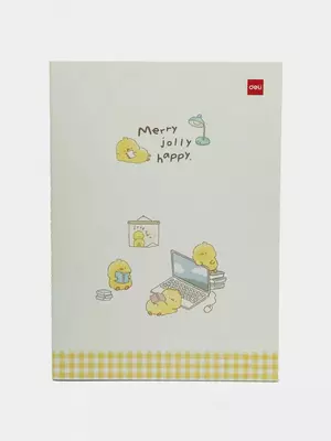 Блокнот для записей (линия) "Deli Merry Jolly Happy", В5, 40 л, твердая обложка (Арт. - 540-ENB-FX-17) Ассортимент