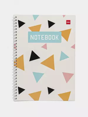 Блокнот (линия) "Deli Notebook" В5, 60 л., твердая обложка, пласт. спираль (Арт. - 560-ELB-LX-10) Белый