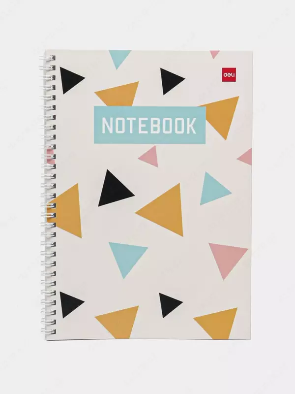 Блокнот (линия) "Deli Notebook" В5, 60 л., твердая обложка, пласт. спираль (Арт. - 560-ELB-LX-10) Белый