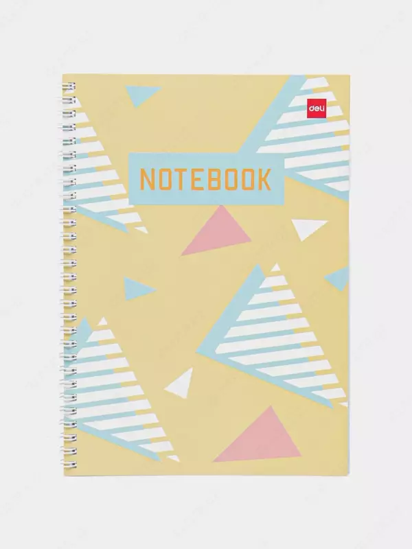 Блокнот (линия) "Deli Notebook" В5, 60 л., твердая обложка, пласт. спираль (Арт. - 560-ELB-LX-10) Желтый