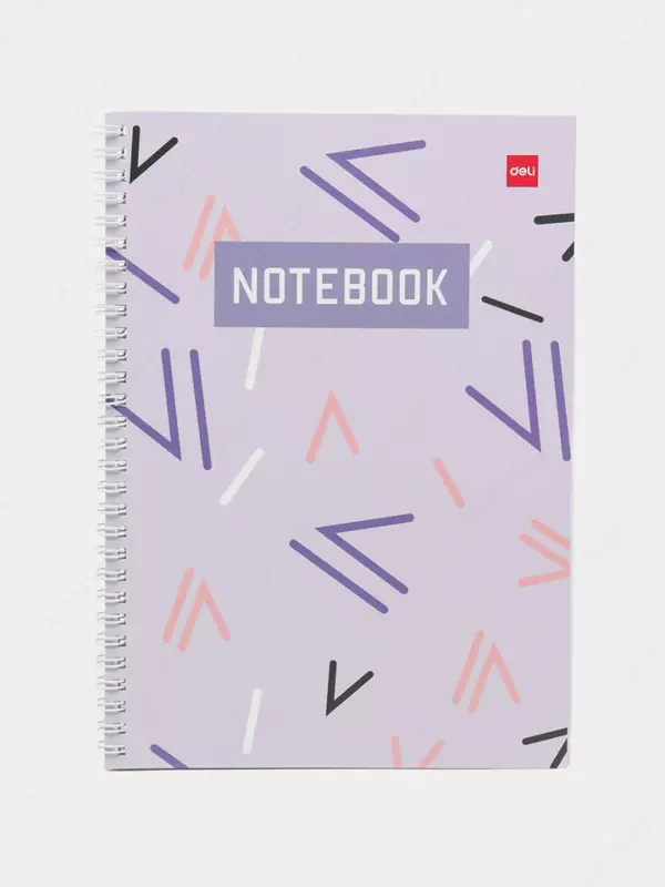 Блокнот (линия) "Deli Notebook" В5, 60 л., твердая обложка, пласт. спираль (Арт. - 560-ELB-LX-10) Лавандовый