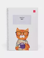 Блокнот (линия) "Deli Tea time Cat" Рыжий кот