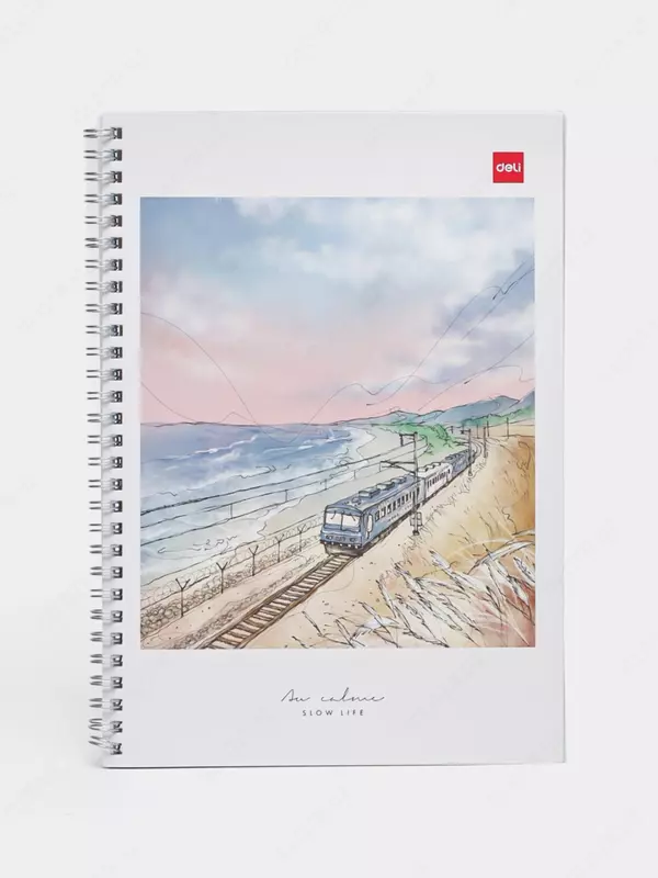 Блокнот (линия) "Deli Slow Life" В5, 60 л., твердая обложка, металлич. спираль (Арт. - 560-ELB-LX-12)
