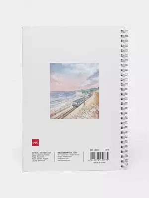 Блокнот (линия) "Deli Slow Life" В5, 60 л., твердая обложка, металлич. спираль (Арт. - 560-ELB-LX-12)