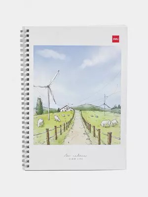 Daftar (chiziq) "Deli Slow Life" B5, 60 varaq, qattiq qopqoq, metall. spiral (modda - 560-ELB-LX-12)