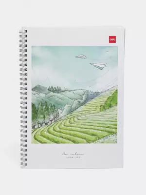 Daftar (chiziq) "Deli Slow Life" B5, 60 varaq, qattiq qopqoq, metall. spiral (modda - 560-ELB-LX-12)