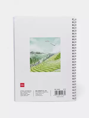 Daftar (chiziq) "Deli Slow Life" B5, 60 varaq, qattiq qopqoq, metall. spiral (modda - 560-ELB-LX-12)