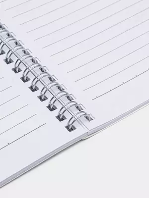 Блокнот (линия) "Deli Serenity", В5, 60 л., твердая обложка, металлич. спираль (Арт. - 560-ELB-LX-16) Сиреневый/Голубой