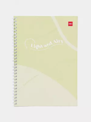 Блокнот (линия) "Deli Light and Airy" В5, 60 л., твердая обложка, пласт. спираль (Арт. - 560-ELB-LX-21) Темно-желтый