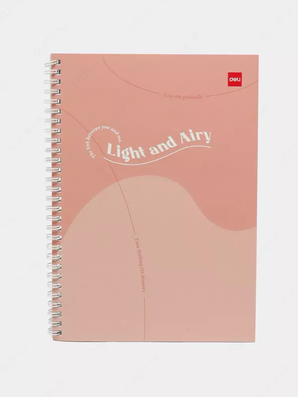 Блокнот (линия) "Deli Light and Airy" В5, 60 л., твердая обложка, пласт. спираль (Арт. - 560-ELB-LX-21) Красный коралл