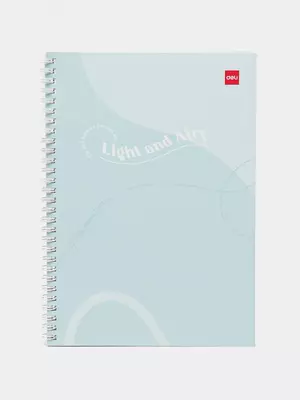 Noutbuk (chiziq) "Deli Light and Airy" B5, 60 varaq, qattiq qopqoq, plastmassa. spiral (Art. - 560-ELB-LX-21) Ochiq ko'k