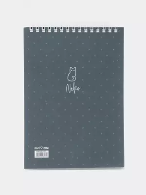 Daftar (qafas) "MESHU Neko" A5, 60 varaq, qattiq plastmassa. qopqoq, plastmassa taroq (modda - MS_55023)