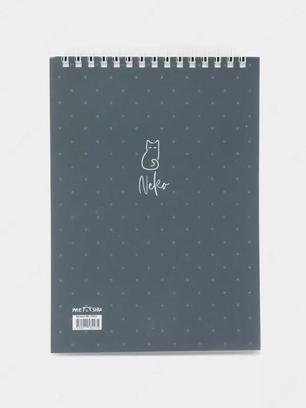Daftar (qafas) "MESHU Neko" A5, 60 varaq, qattiq plastmassa. qopqoq, plastmassa taroq (modda - MS_55023)