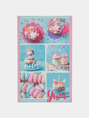 Блокнот "BG" Сладкая сказка, крепление скрепка, A6, 32 л., блестки (Арт. - Б6ск32_бл_10088)