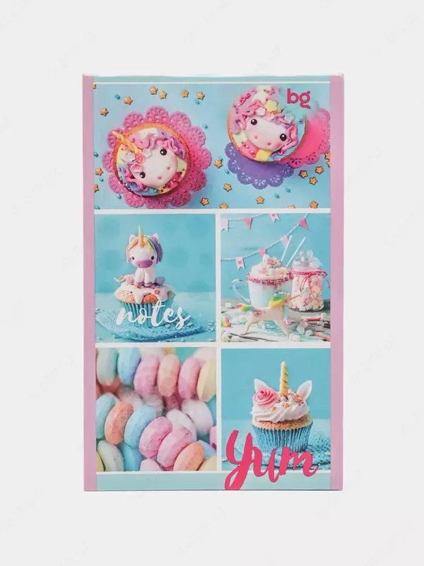 Блокнот "BG" Сладкая сказка, крепление скрепка, A6, 32 л., блестки (Арт. - Б6ск32_бл_10088)