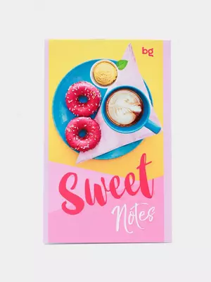 Блокнот "BG" Сладкая сказка, крепление скрепка, A6, 32 л., блестки (Арт. - Б6ск32_бл_10088)