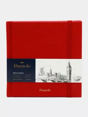 Sketchbook - "Deli" Finenolo chizma qog'ozi, 12 x 12 sm, 40 l, 160 g/m2 (Art. - 287-EC) Qizil