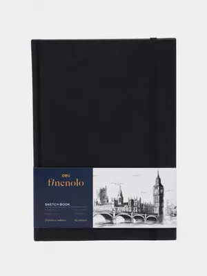 Скетчбук - блокнот для рисования "Deli" Finenolo, А5, 40 л, 160 г/м2 (Арт. - 284-EC) Черный