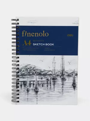 Sketchbook - "Deli" Finenolo chizma qog'ozi, evrospiral, A4, 60 l, 160 g/m2 D (Art. - 275-C)