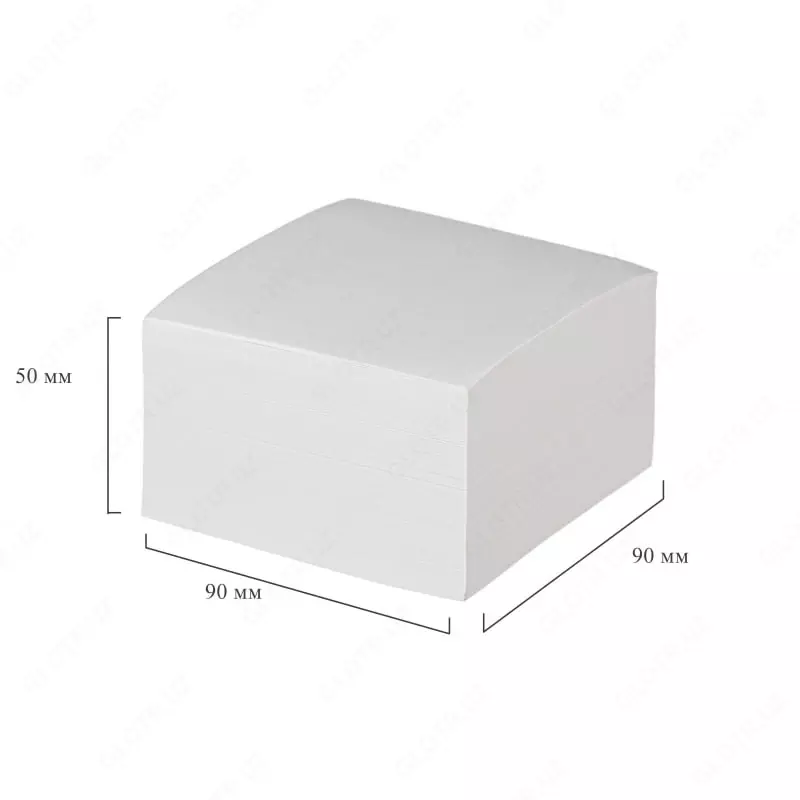 Бумажный блок для заметок (не клеевой) "OfficeMax" 9 x 9 x 5 см (Арт. - бумзам200г) Белый