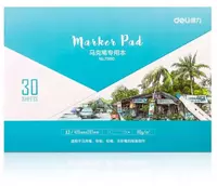 Eskiz markerlari uchun qog'oz (atlas teksturasi) "Deli" A3