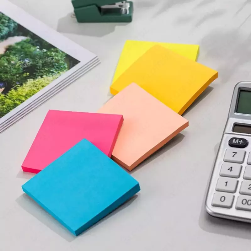 Yopishqoq qirrali stikerlar (kub) "Deli" 76 x 76 mm, 80 varaq, 5 ta rang. (Art. - 044-EA) Neon assortimenti