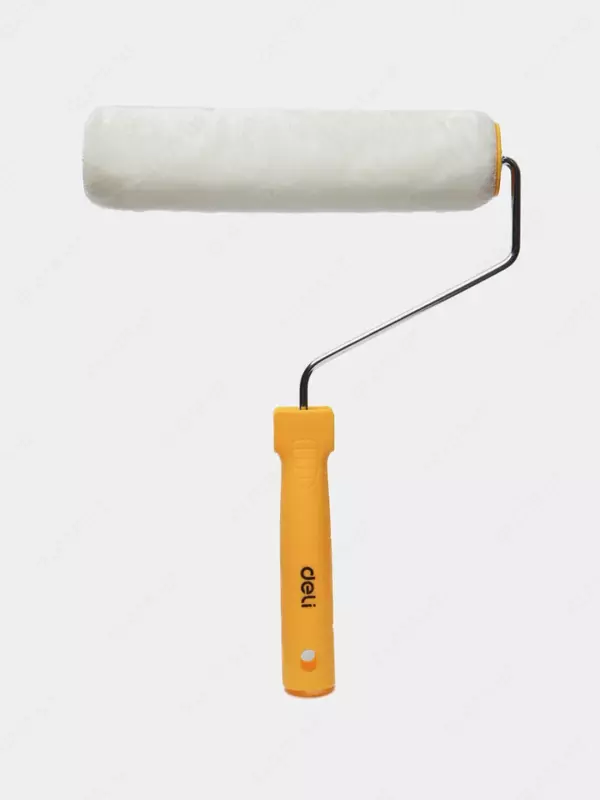 Малярный ручной валик для внутренних работ (акриловая щетина) "Deli Tools" ворс 7 мм, пласт. ручка (Арт.- EDL509609)